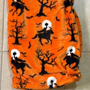 Halloween Fall Blanket Headless Horseman Bats Velvet 60” X 70”